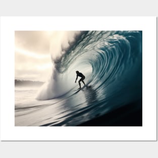 Surfing the perfect wave Posters and Art